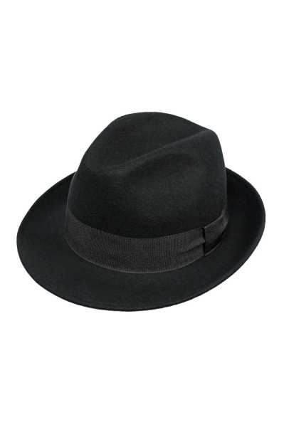 Unisex Wollhut Trilby mit Ripsbandgarnitur