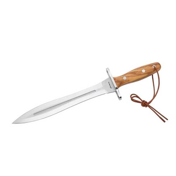 Abfangmesser mit Olivenholzgriff
