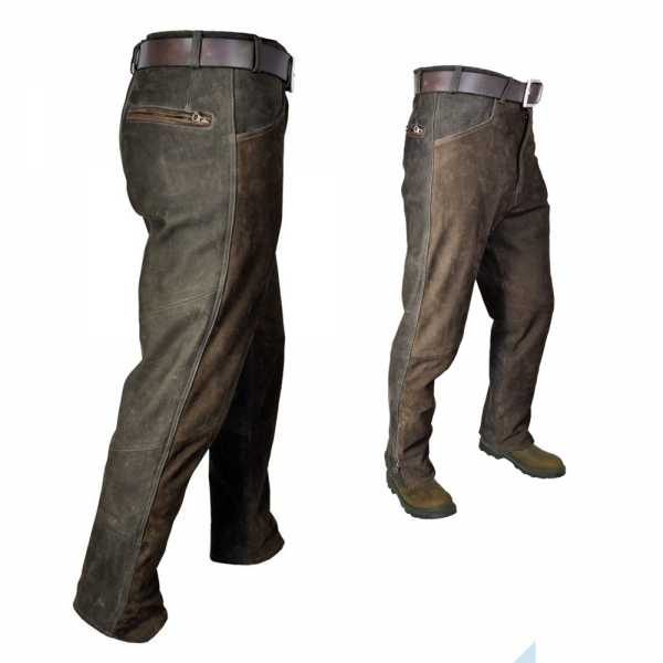 Trapper Lederhose 2-farbig