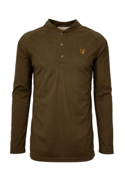 Funktions-Shirt mit Knopfleiste