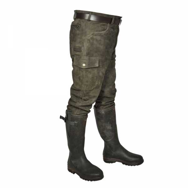 Leder-Stiefelhose